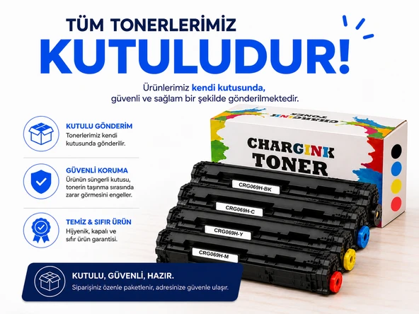 Canon 4 Renk Set/Takım CRG-069B/C/Y/M Set Orjinal Toner Çipli ürün görseli 1