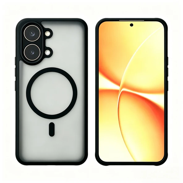 Xiaomi Poco X8 Pro Max Kılıf MagSafe Şarj Özellikli Kamera Korumalı Arkası Buzlu Şeffaf Lunex Kapak ürün görseli 1