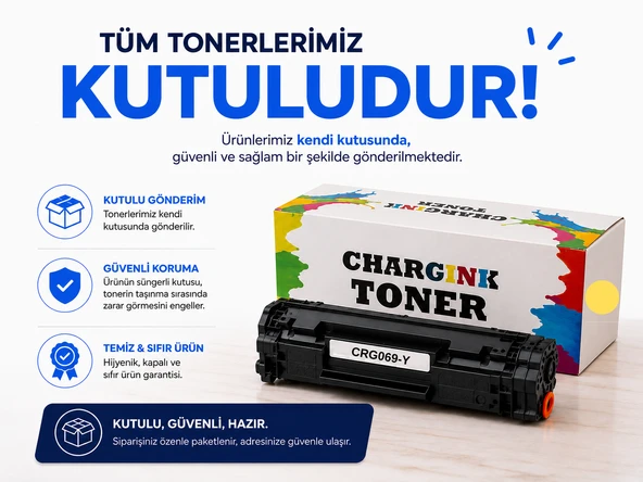 Canon CRG-069Y Sarı Orjinal Toner Çipli ürün görseli 1