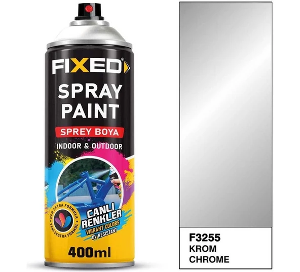SGS FİXED F3255 Sprey Boya Akrilik - Krom Efekt 320 gr 400 ml ürün görseli 1