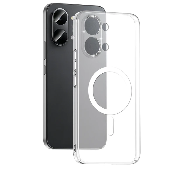 Xiaomi Poco X8 Pro Max Kılıf Kamera Korumalı MagSafe Şarj Özellikli Lüx Şeffaf London Silikon Kapak ürün görseli 1