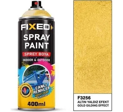 SGS FİXED F-3256 Sprey Boya Akrilik - Altın Yaldız Efekt 320 gr 400 ml ürün görseli 1