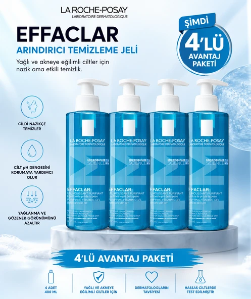 La Roche Posay Effaclar jel 4'lü avantaj pket ürün görseli 1