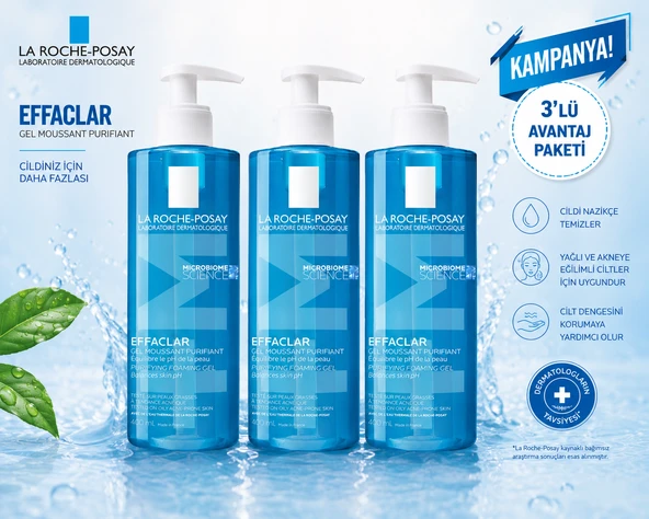 La Roche Posay Effaclar Jel 3'lü avanataj paket ürün görseli 1