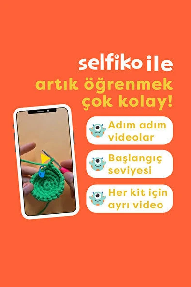 Selfiko Maymunko Örgü İpi Seti - Resim 2