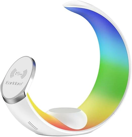 Earldom WC55 4in1 5W/7.5W/10W/15W Wireless RGB Led Işıklı Watch Masaüstü Şarj Standı ürün görseli 1