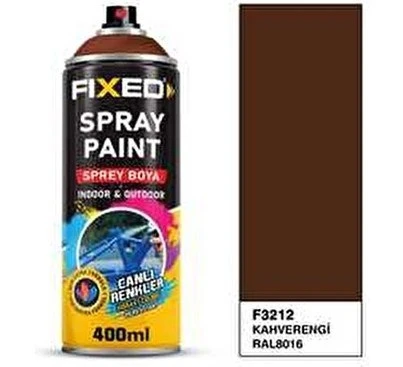 SGS FİXED F3212 Akrilik Sprey Boya Kahverengi (RAL8016) 400 ml ürün görseli 1