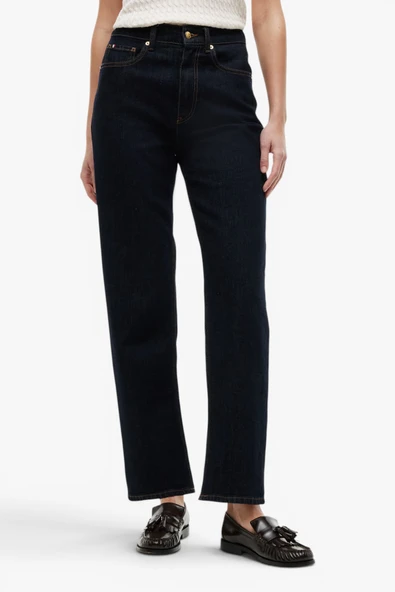 TAPERED RINSE HW ANKLE Kadın Mavi Denim Pantolon - WW0WW50966 ürün görseli 1