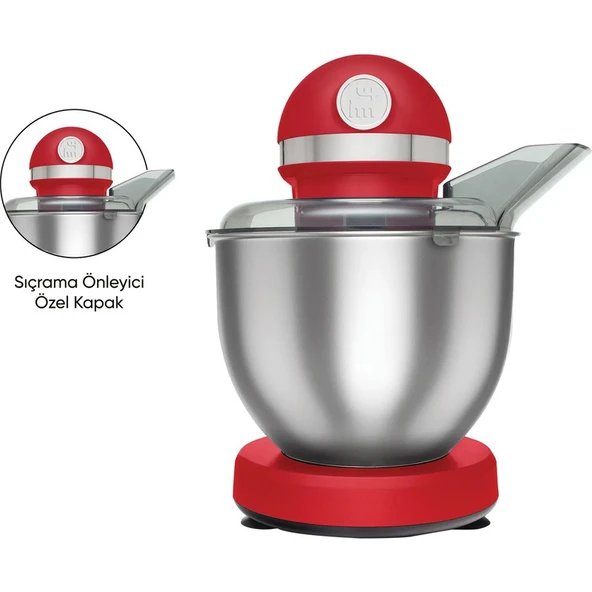 Karaca Mastermaid Chef Stand Mikser Red 1500W 5 Lt - Resim 2