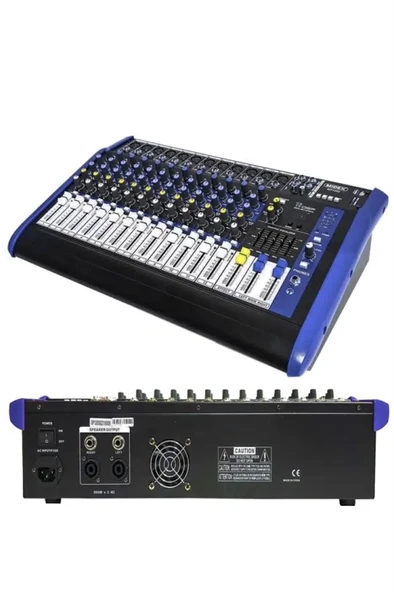 Midex MP-1000 Power Mikser Amfi 2x500W 12 Kanal Dsp Efekt EQ Usb-SIFIR KONDİSYONDA(KUTUSUZ) ürün görseli 1