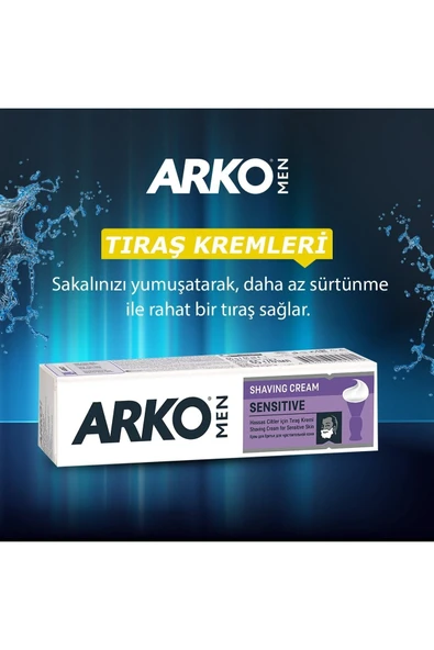 Arko Tıraş Kremi Sensitive 90 ml 4 Adet - Resim 2