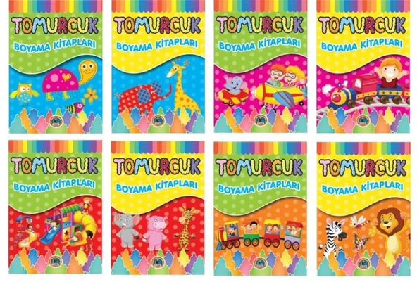 Tomurcuk Boyama Kitapları (8 Takım) ürün görseli 1