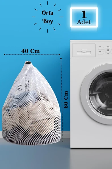 LBag | Çamaşır Yıkama Filesi İpli 40x60 Cm | Çorap Perde Filesi ürün görseli 1