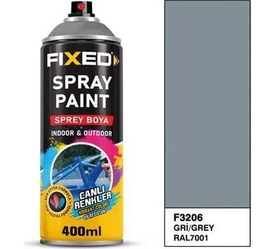 SGS FİXED F-3206 Sprey Boya Akrilik - Gri (RAL7001) 320 gr 400 ml ürün görseli 1