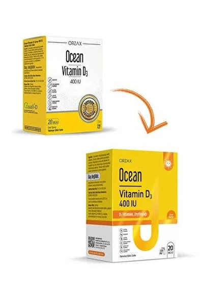 Ocean Vitamin D3 400IU 20 ml ürün görseli 1