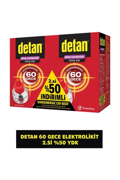 Detan Elektrolikit Sinekkovar Yedek 60 Gece x 2 Adet ürün görseli 1