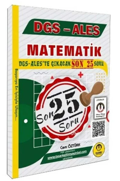 Tasarı DGS ALES Matematik Son 25 Çıkacak Soru Bankası ürün görseli 1