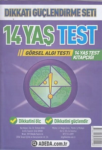 Dikkati Güçlendirme Seti 14 Yaş Test ürün görseli 1