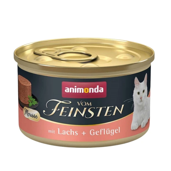 Vom Feinsten Somonlu ve Kümes Hayvanlı Yetişkin Kedi Konservesi 85 GR ürün görseli 1