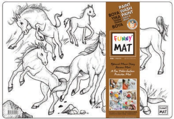Funny Mat - Atlar 33,5x48cm ürün görseli 1