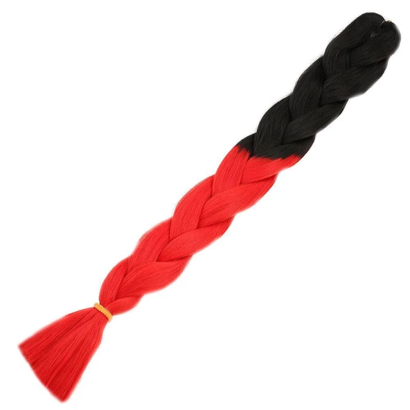 Afrika Örgülük Sentetik Ombreli 100 Gr. / Siyah / Kırmızı ürün görseli 1