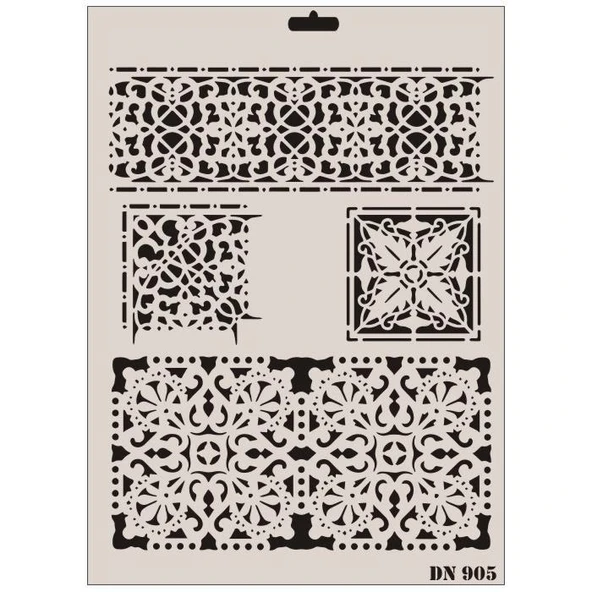 Rich Dantel Seri DN-905 Stencil 35x25 cm ürün görseli 1