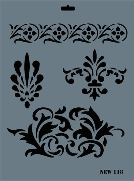 Rich New Seri N-118 Stencil 35x25 cm ürün görseli 1