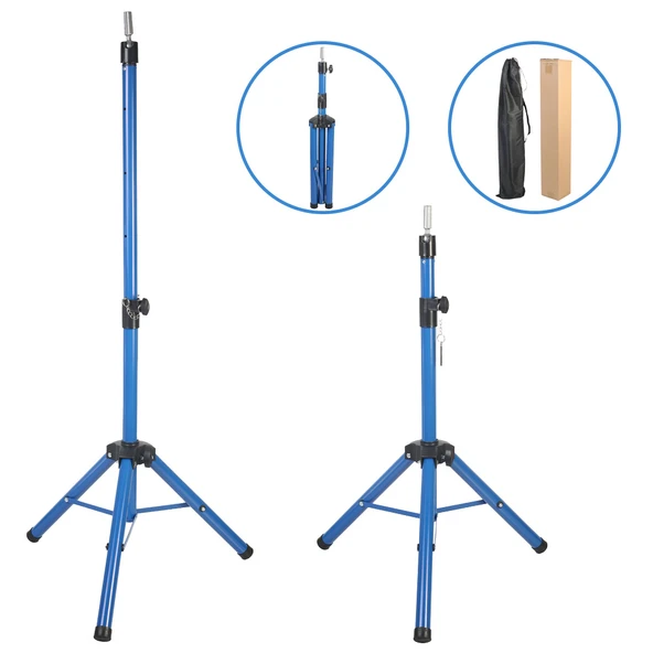 Kuaför Eğitim Mankeni İçin Metal Tripod / Mavi + Taşıma Çantası ürün görseli 1