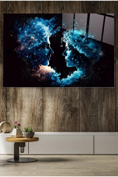 Astrolojik Sembol Cam Tablo, Dekoratif Cam Tablo ürün görseli 1