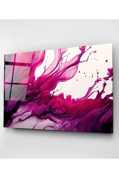 Pink Cam Tablo, Dekoratif Cam Tablo - Resim 4