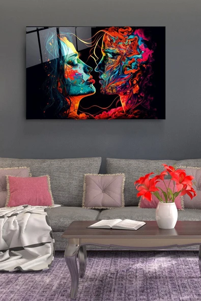 Colourful Cam Tablo, Dekoratif Cam Tablo - Resim 4