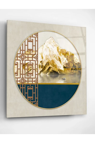 Dekoratif Soyut Dekoratif Cam Tablo - Resim 2