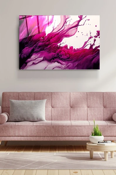 Pink Cam Tablo, Dekoratif Cam Tablo ürün görseli 1