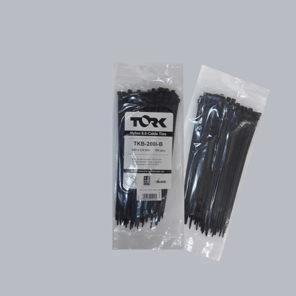 Tork Siyah Kablo Bağı 3,6X203 ürün görseli 1