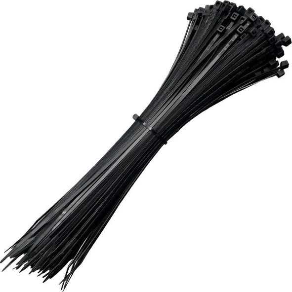Gwest Siyah Kablo Bağı Plastik Cırt Kelepçe 3.6X200Mm 100 Adet Siyah 3.6X200 Mm ürün görseli 1