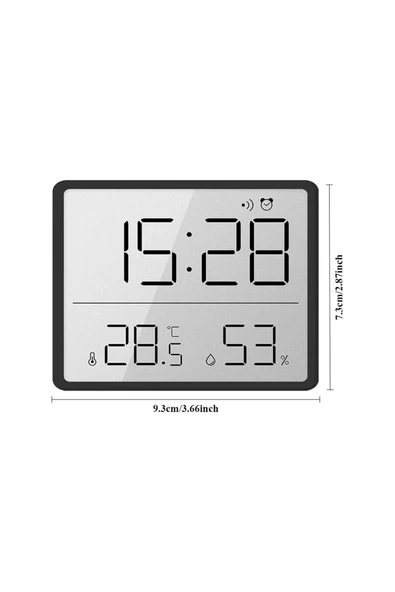 MIIQ2 Mıknatıslı Dijital Mini Saat LCD Ekran Sıcaklık Ve Nem Göstergeli Alarmlı Masa Saati ürün görseli 1