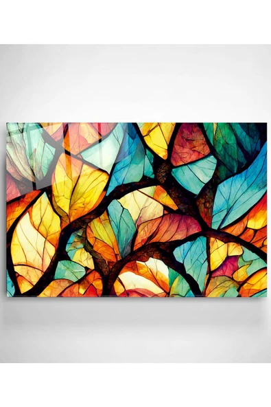 Abstract Cam Tablo, Dekoratif Cam Tablo - Resim 2