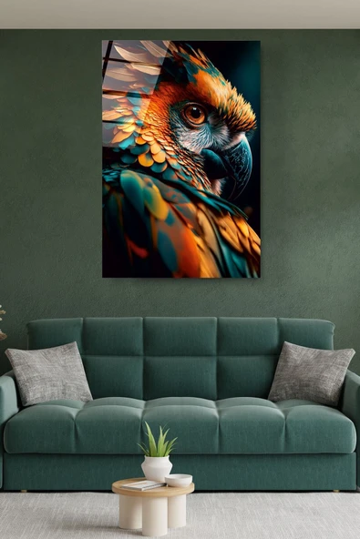 Birds Cam Tablo, Dekoratif Cam Tablo - Resim 3
