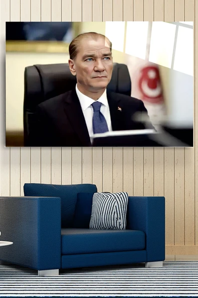 Atatürk Portresi - Yapay Zeka Tasarımlı Cam Tablo, Dekoratif Cam Tablo ürün görseli 1