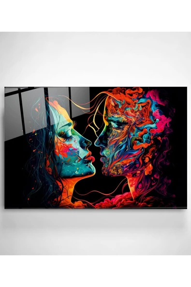 Colourful Cam Tablo, Dekoratif Cam Tablo - Resim 2