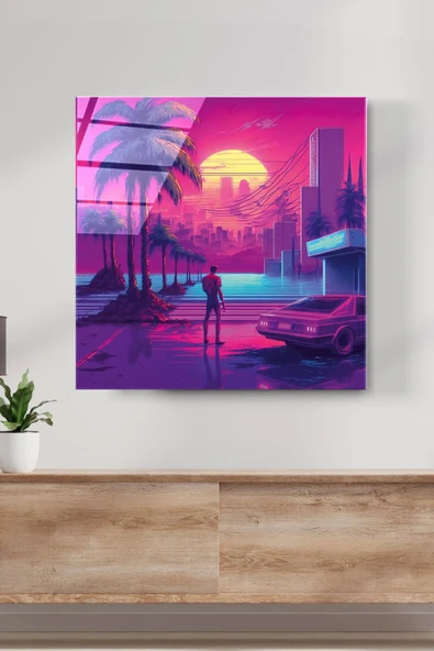 Neon Cam Tablo, Dekoratif Cam Tablo ürün görseli 1