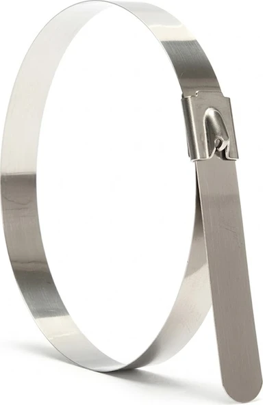 Dorf Tork Metal Kablo Bağı Paslanmaz Çelik Cırt Kelepçe 4,6 x 200MM 304 Kalite 100 Lü Paket ürün görseli 1