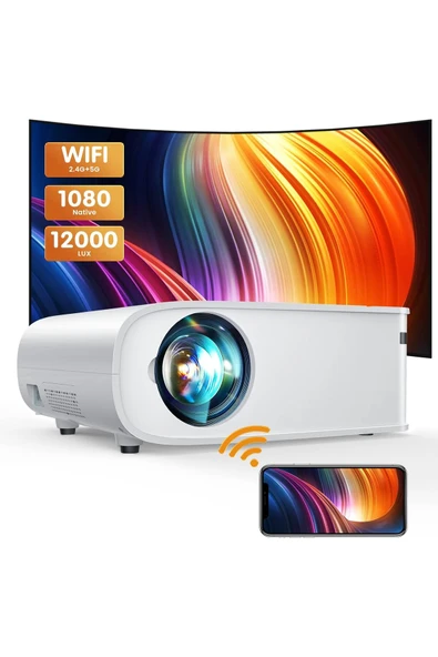 HPYTECH MIIQ2 Telefon Uyumlu Mini ProjeksiyonHDMI,USB,AV Girişli  WİFİ Ev Sinema Projektörü ürün görseli 1