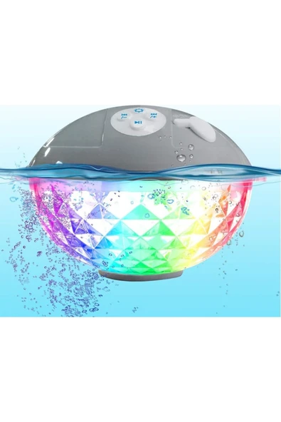 MIIQ2 Su Geçirmez Yüzen Bluetooth Hoparlör BT601 LED Işıklı Havuz ve Duş Hoparlörü ürün görseli 1