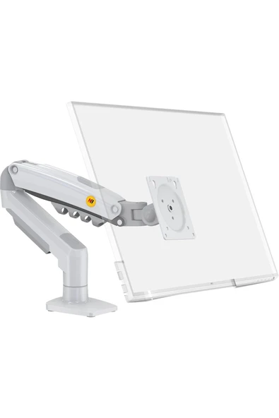 MIIQ2 NB F80-XE Beyaz Amortisörlü Monitör Tutucu Kollu Stand - 17-30 İnç Monitör Askı Aparatı Masaya Monte ürün görseli 1