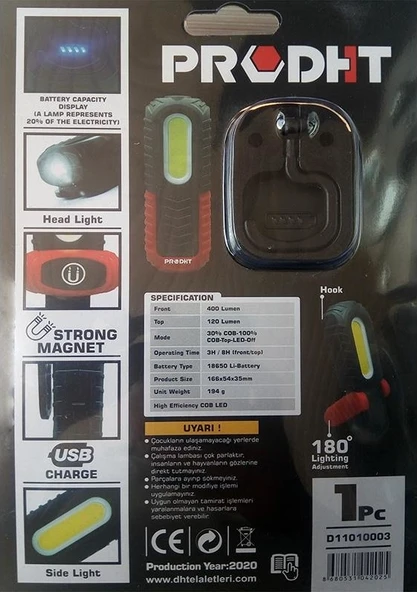 DHT Çalışma Lambası 400 Lümen - Resim 2