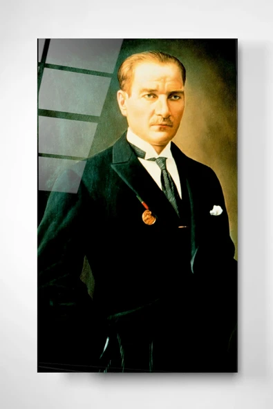 Dekoratif Atatürk Dekoratif Cam Tablo ürün görseli 1