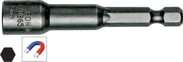 Ceta Form Bt/1065 10 Mm Manyetik Lokma Uç (Somun Tutucu) - 65 Mm ürün görseli 1