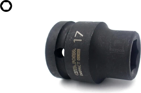 Ceta Form 17 mm 3/4” 6 Köşe Havalı Lokma Anahtar C72-H17 ürün görseli 1
