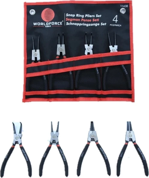 Worldforce Tools Worldforce 11438 Segman Pense Seti 4 Parça ürün görseli 1